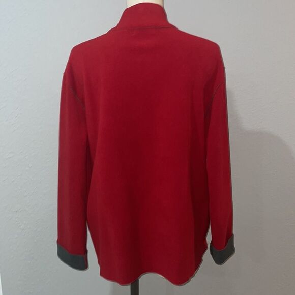 Lord & Taylor Vintage NWT Women's size L Fleece Zip-Up Cardigan Coat Mock Neck - Picture 7 of 11